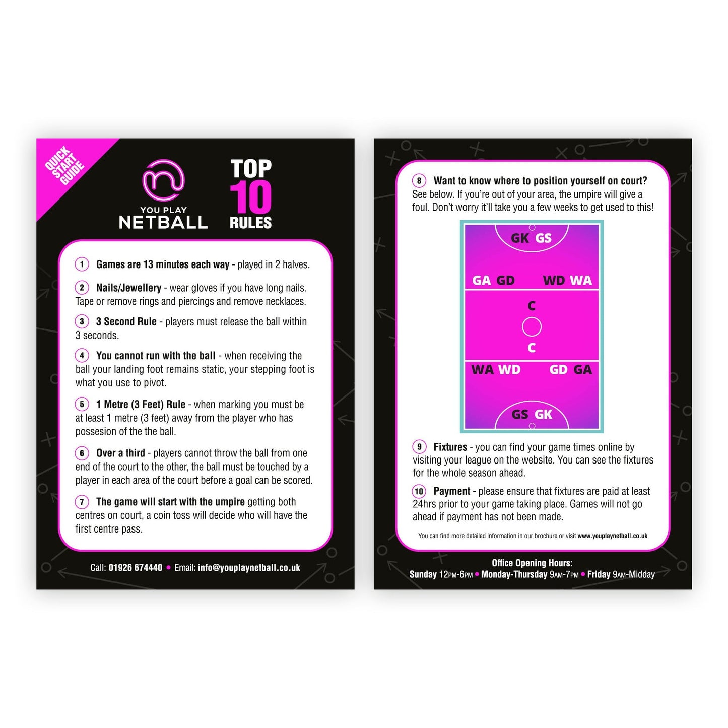 Single Player 'Top 10 Rules' - Pack of 50