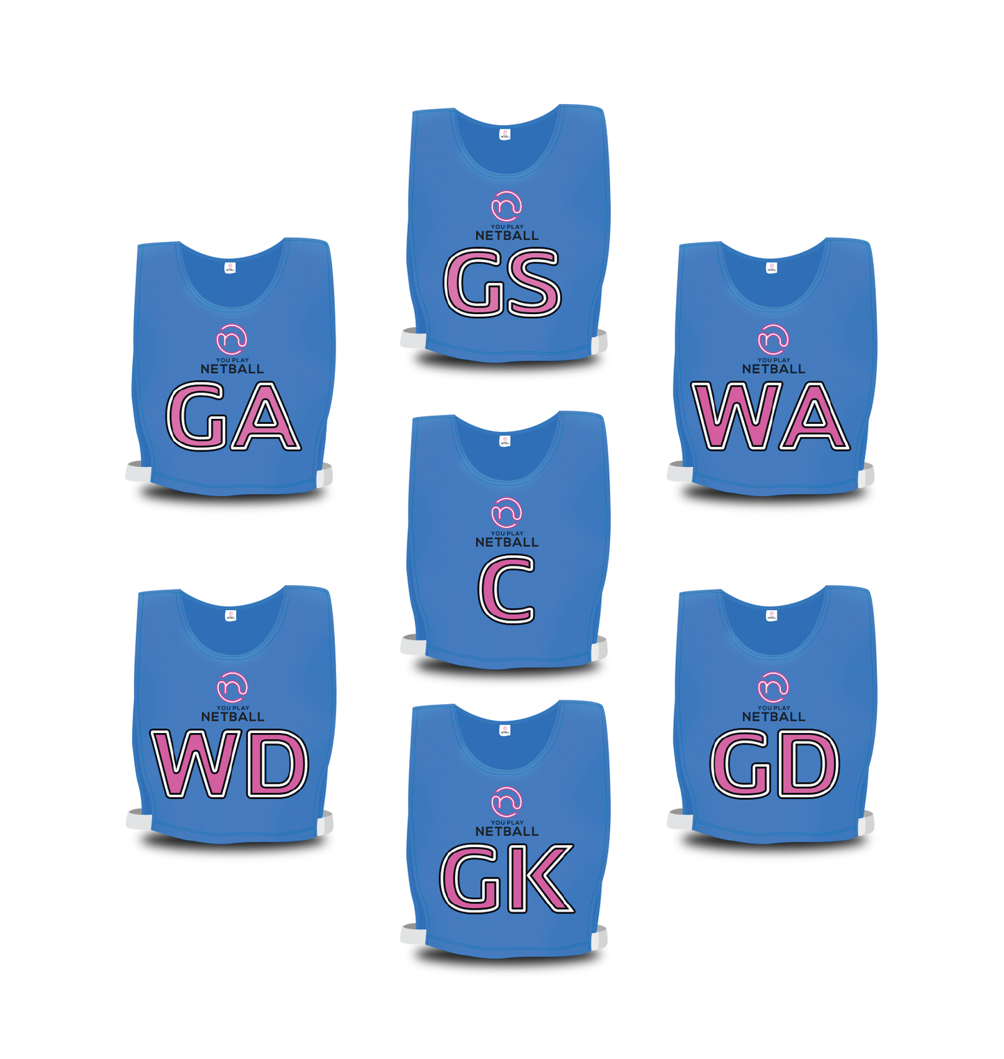 Netball Team Bibs (Turquoise)