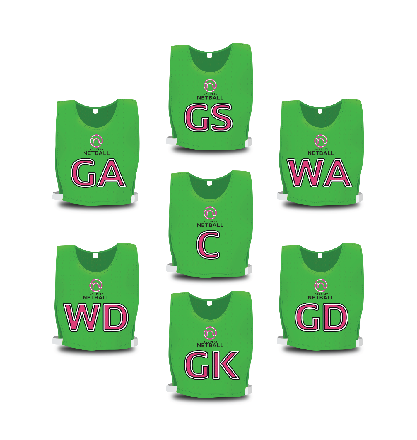 Netball Team Bibs (Green)