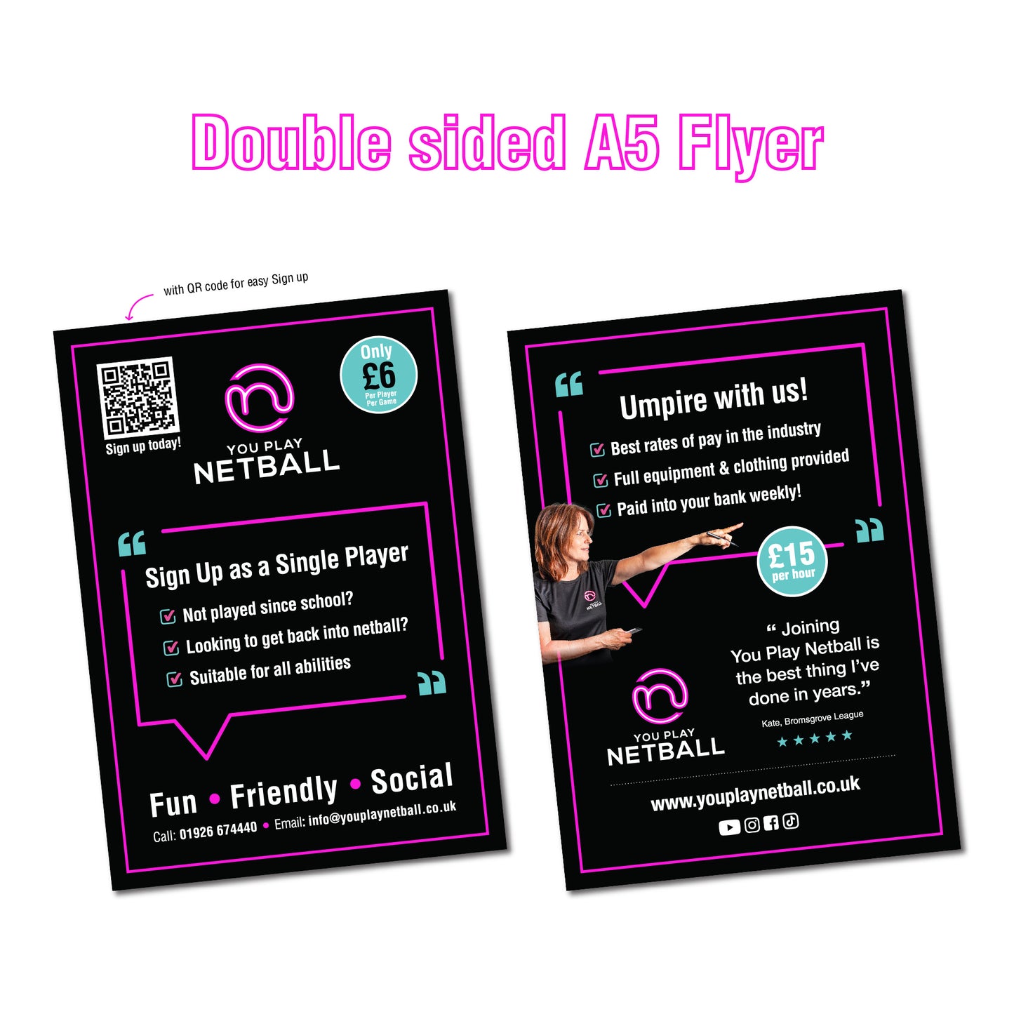 A5 Promotional Flyer – netballkitshop