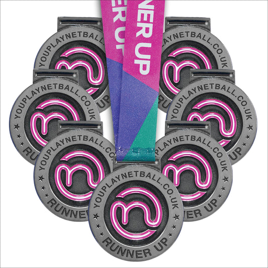 Netball Runners Up Medals - Pack of 7